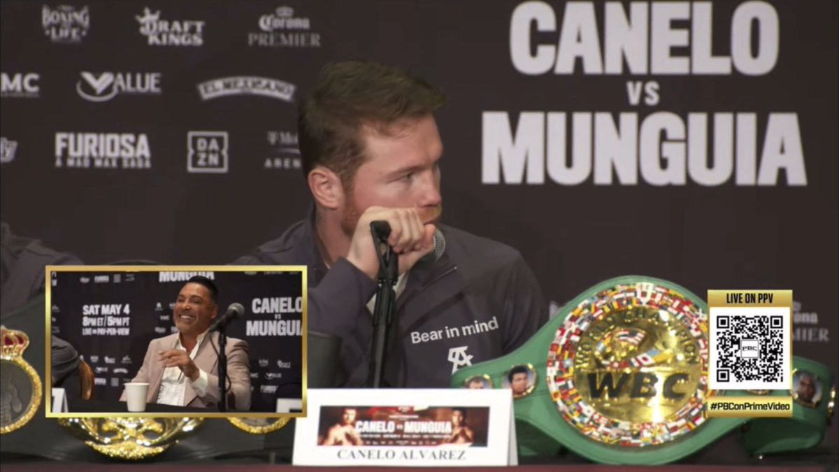 ‼️ Canelo Alvarez rips into Oscar De La Hoya after their confrontation at the final press conference ahead of his fight vs Jaime Munguia on Saturday night: "He's a f***ing asshole. F***ing p***y. Motherf***er." [🎥 @PremierBoxing]