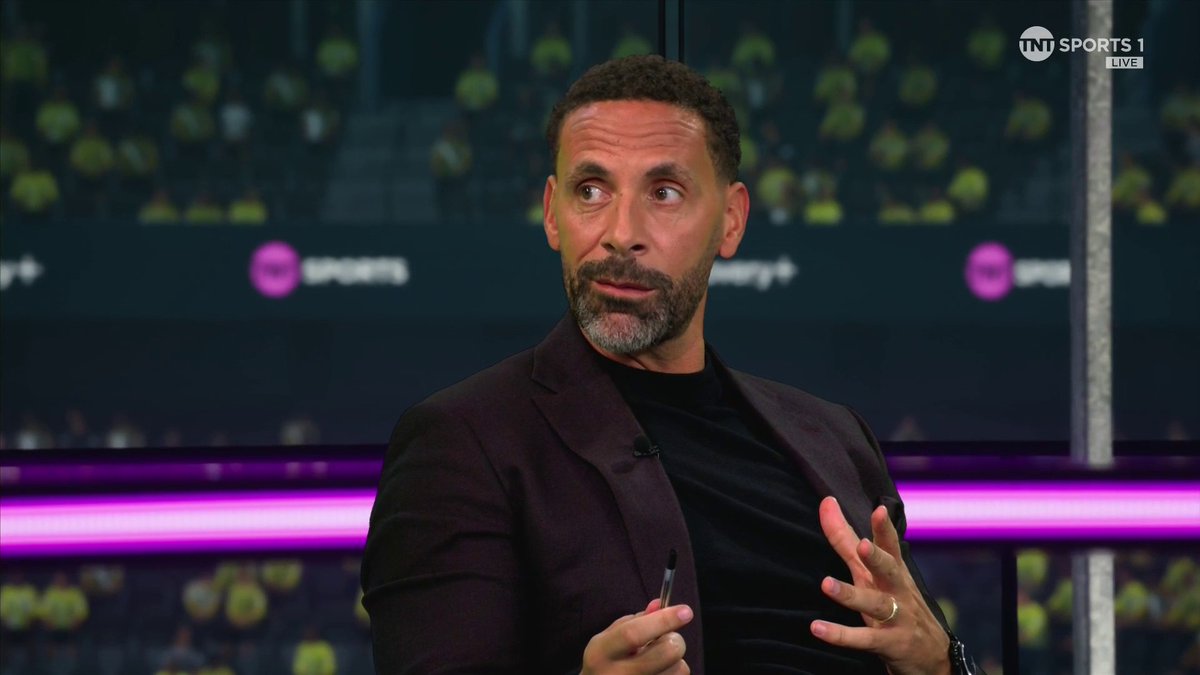 "I want to know what happened at Man Utd.. why didn't it go well there?!" Rio Ferdinand and Owen Hargreaves discuss Jadon Sancho's dazzling performance tonight 🌟 #UCL | 🎙️ Laura Woods