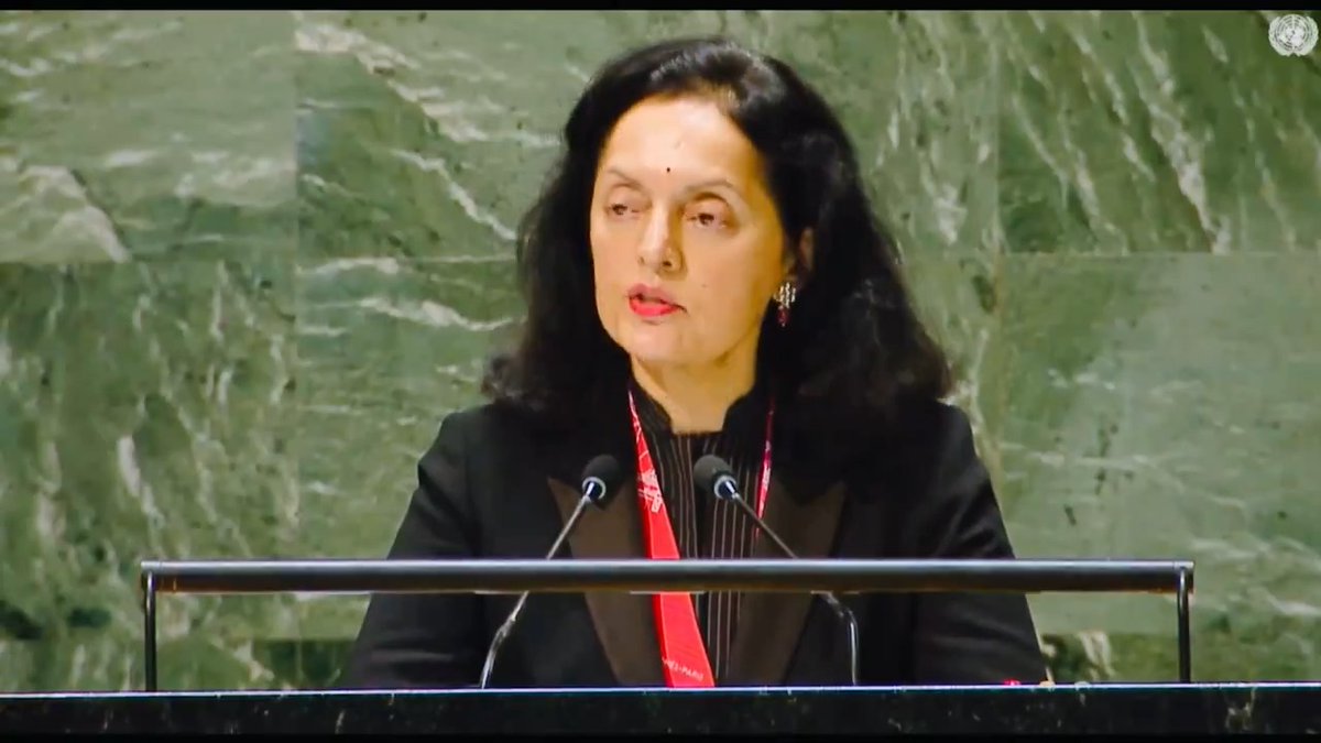 "...India is committed to supporting a Two-State solution where the Palestinian people are able to live freely in an independent country within secure borders, with due regard to the security needs of Israel..." - PR at #UNGA Meeting on Gaza today