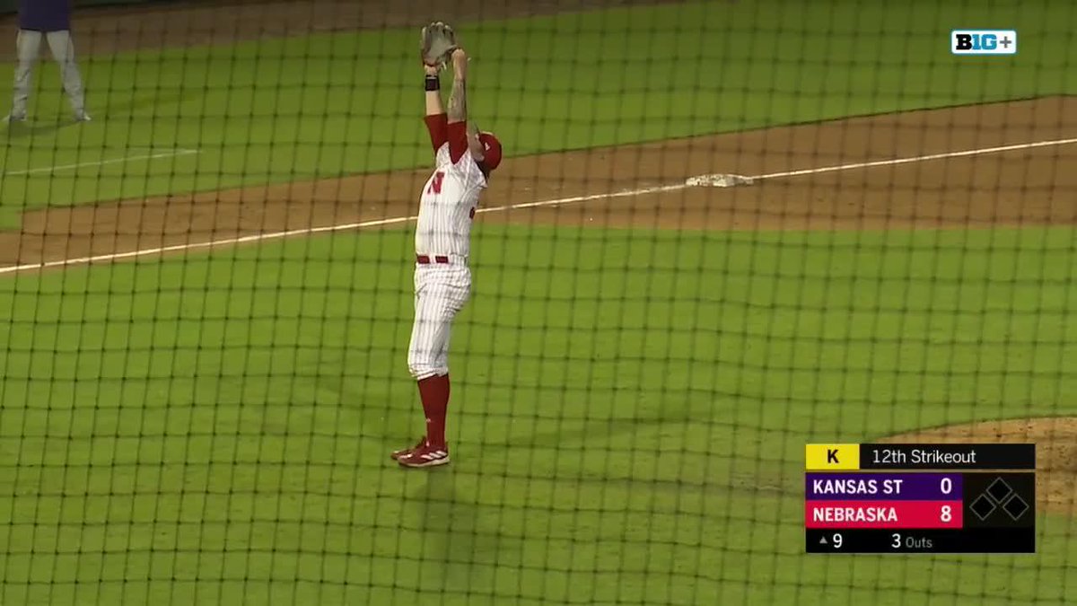 That's a Nebraska no-hitter. 🚫 Jackson Brockett fired Nebraska Baseball's first no-no since 1954. Relive all 2️⃣7️⃣ outs. 👇 #B1GBaseball x Jax Brockett