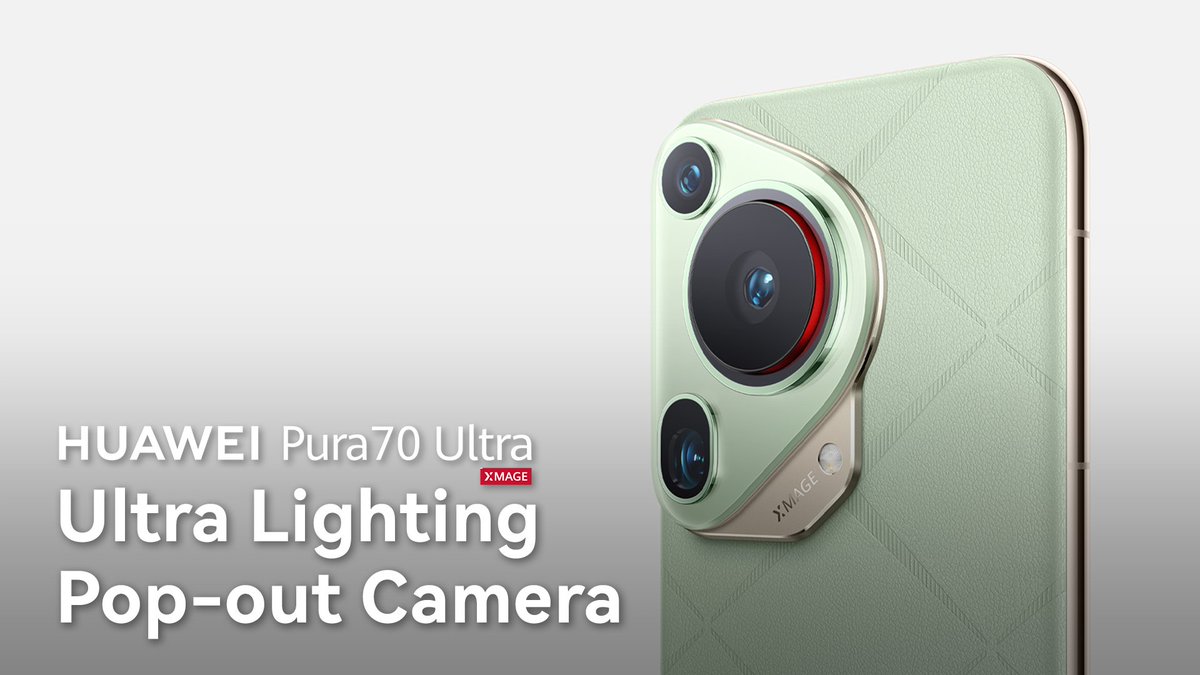 Experience the innovative Ultra Lighting Pop-out Camera on the #HUAWEIPura70 Ultra, delivering a professional photography experience. #FashionForward