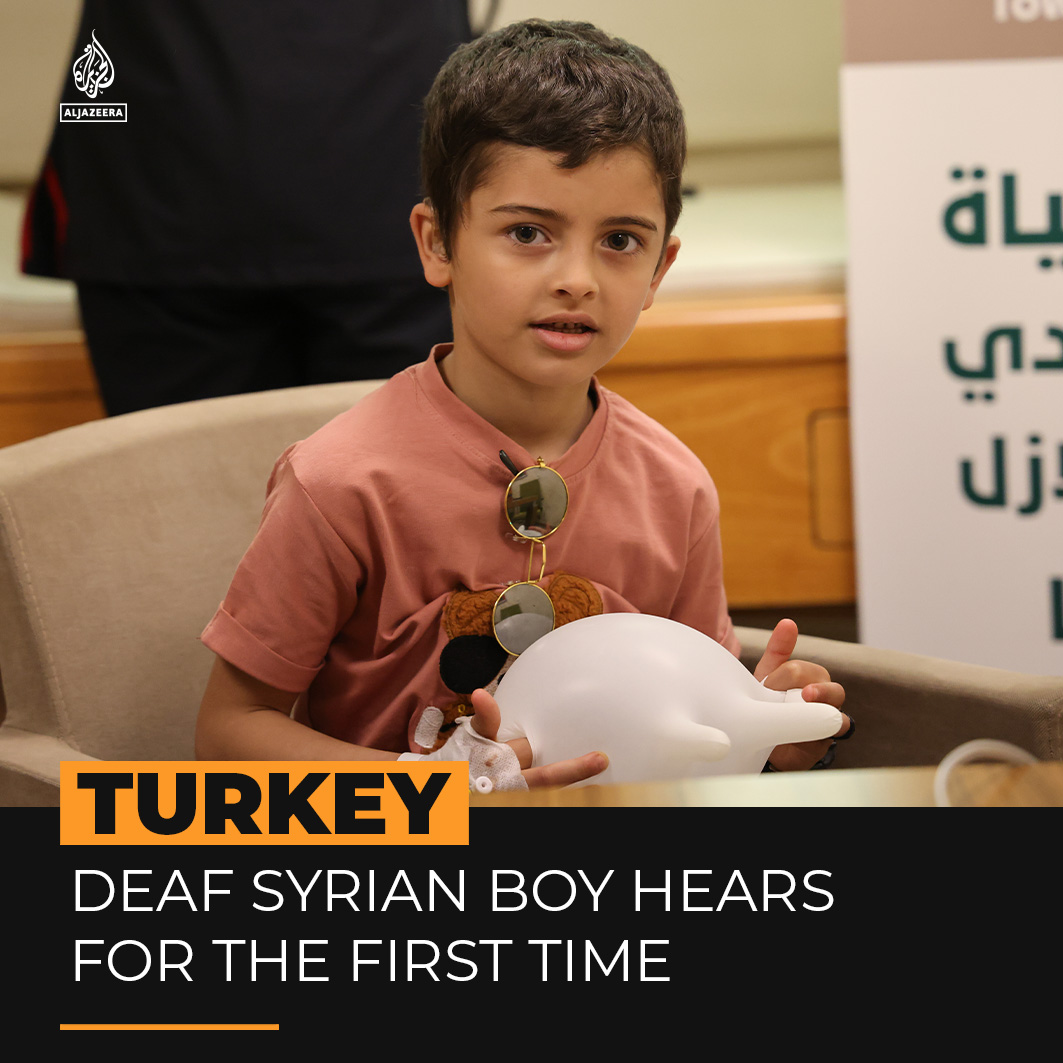 Video captured the first moments that a five-year-old boy from war-torn northwest Syria was able to hear for the first time, after a charity-funded operation in Turkey.