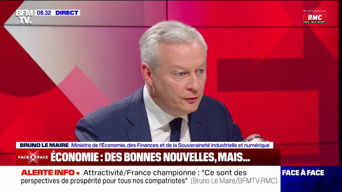 Bruno Le Maire (Bruno Le Maire): "Nous sommes pour la cinquième année consécutive la nation la plus attractive aux investissements étrangers en Europe"