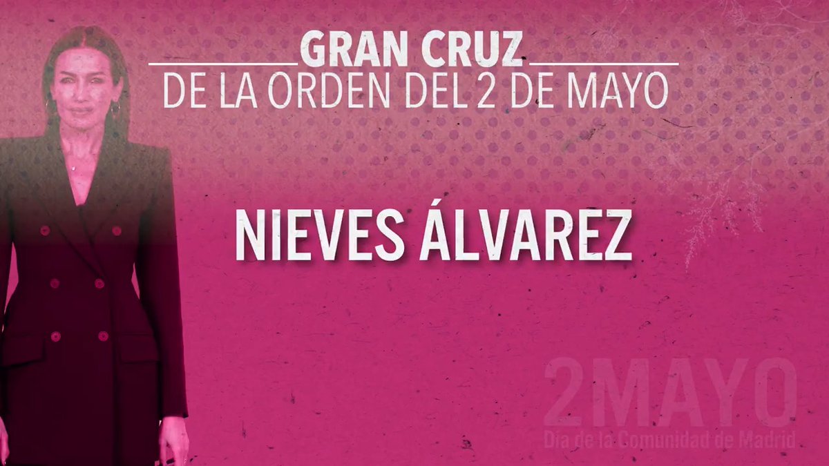 🎖️ La Comunidad de Madrid otorga la Gran Cruz de la Orden del 2 de Mayo a Nieves Alvarez, una de las mejores modelos de todos los tiempos. 👏 Por su trayectoria profesional, su implicación solidaria y social en el mundo de la moda española. #2deMayo