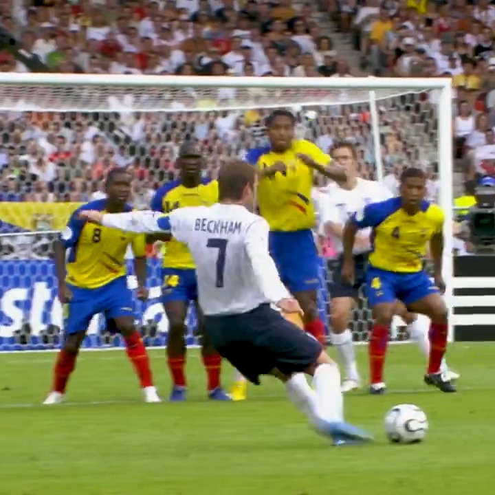 La pegada de David Beckham. 🤩🏴 #CopaMundialFIFA