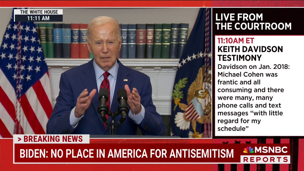 "There's no place for hate speech or violence of any kind whether it's antisemitism, Islamophobia, or discrimination against Arab Americans or Palestinian Americans." WATCH: Biden says violent protests are not protected in America.