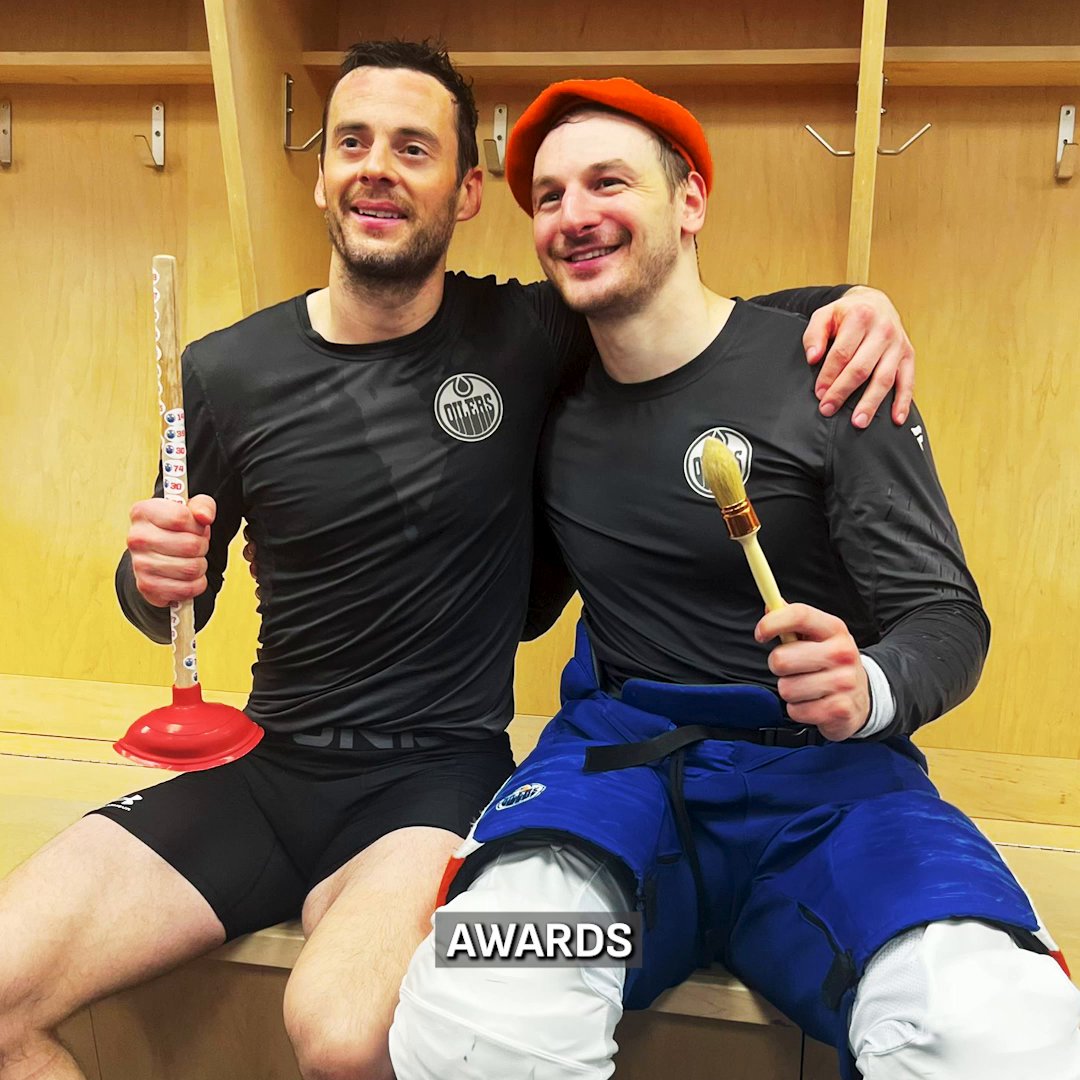 The Edmonton Oilers have good victory vibes. 🪠🖌️ #StanleyCup