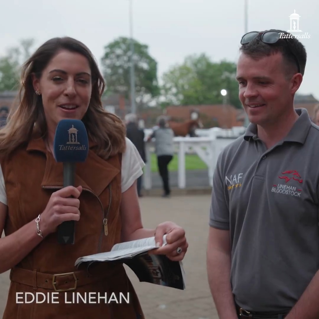 A tremendous #TattsGuineas Breeze Up for Eddie Linehan 👏 Eddie Linehan brought four to the sale and sold all of them, highlighted by a 160,000gns Mehmas colt which went the way of Billy Jackson Stops & OpulenceThoroughbreds.