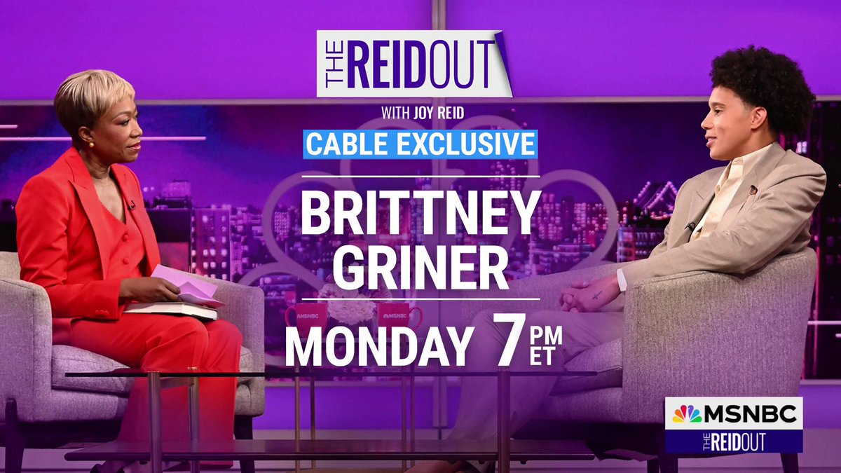 EXCLUSIVE: On Monday WNBA superstar Brittney Griner joins Joy in her 1st cable interview since her release from a Russian gulag. They talked about so much, including the moment Griner realized she might be heading to prison for possession of cannabis vape cartridges. #TheReidOut