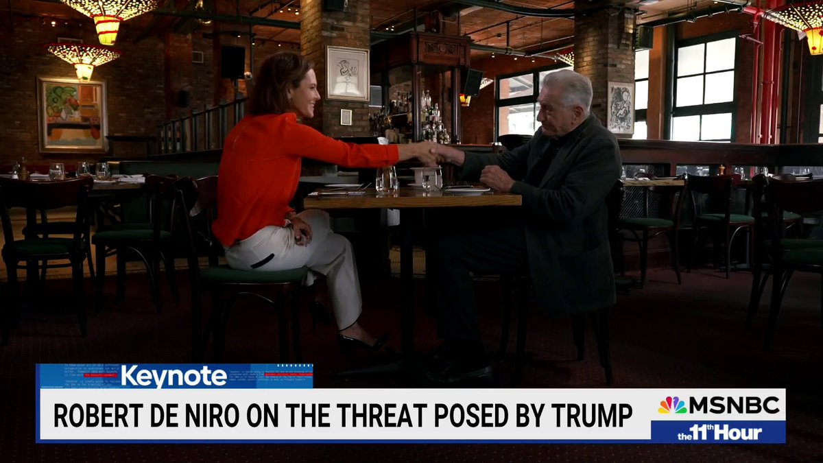 "There is not one redeeming thing about him." Robert De Niro wasn't always political. But he is now, thanks to Donald Trump. The award-winning actor sits down with Stephanie Ruhle to discuss the danger he believes Trump poses to our democracy.