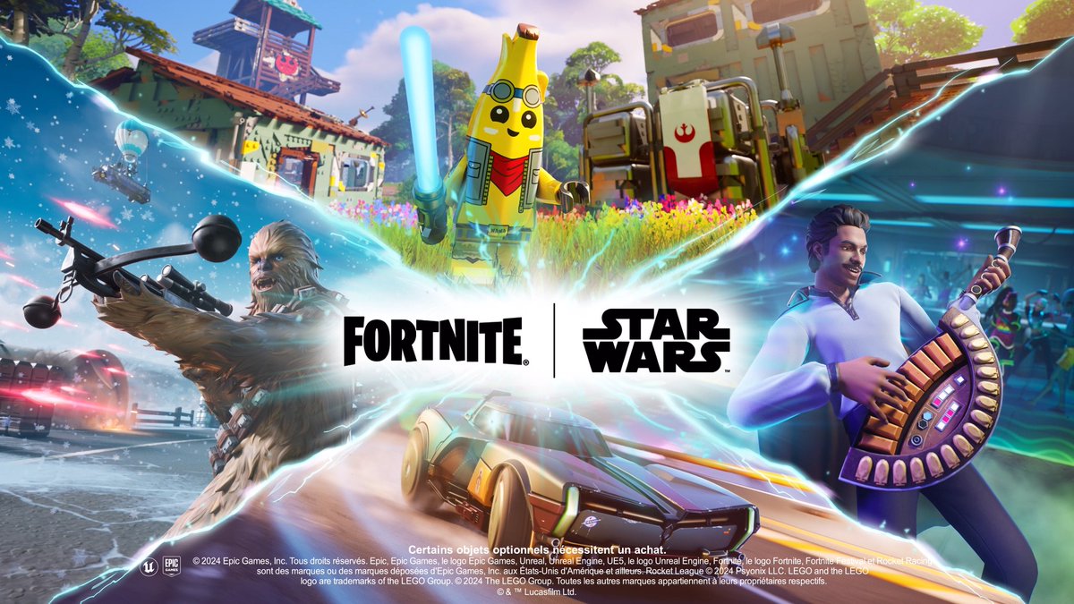Ce n'est pas un piège ! Notre collaboration Star Wars est arrivée dans Battle Royale, Rocket Racing, LEGO Fortnite et Fortnite Festival !