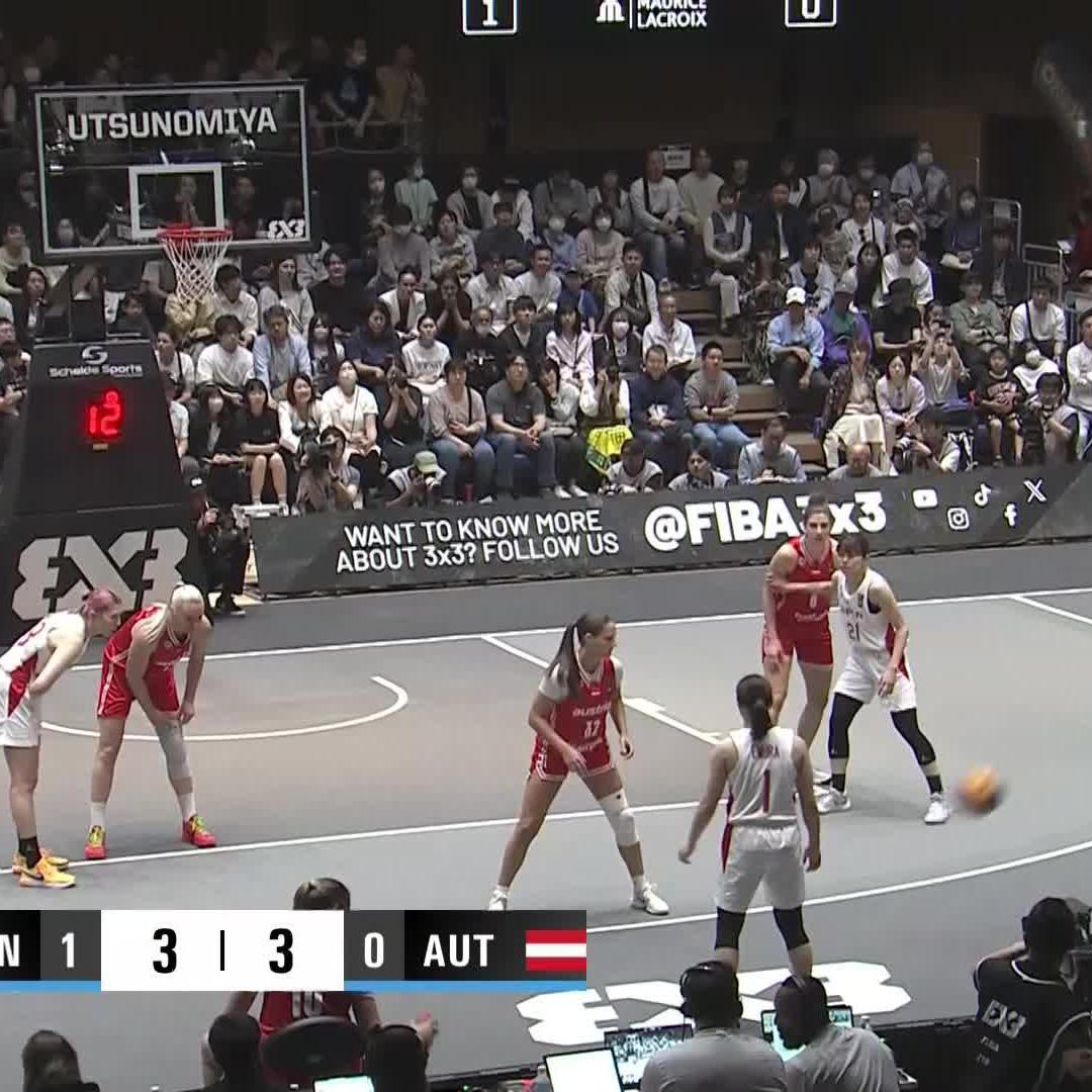 🇯🇵 Yua Emura put up HUGE buckets for Japan against Austria. We wish her a speedy recovery. 🙏 #3x3OQT