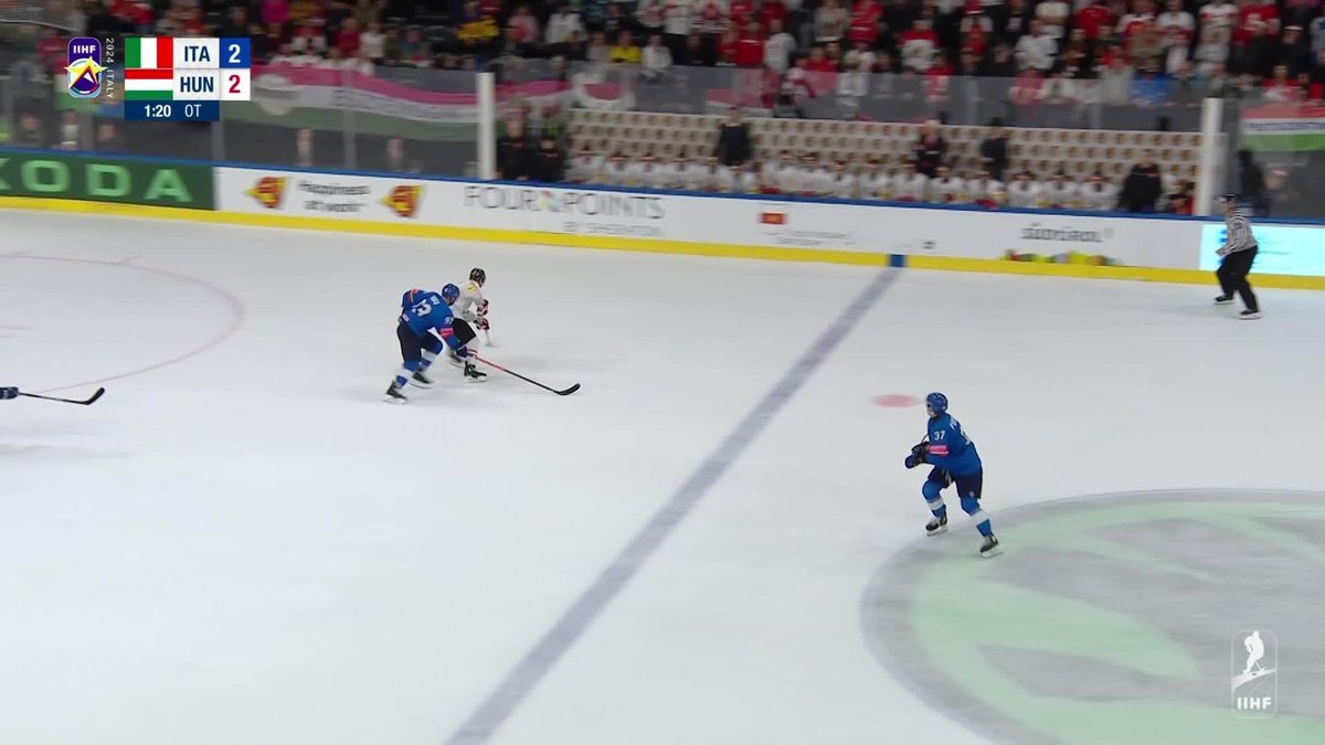 OT goal from Balazs Varga😍🇭🇺 Hockey Hungary #MensWorlds 1A