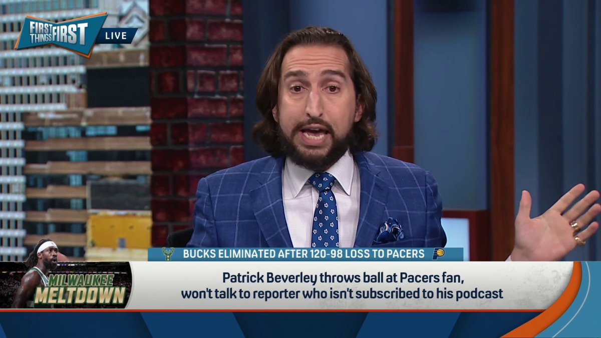 Nick Wright puts Pat Bev in a blender 😳