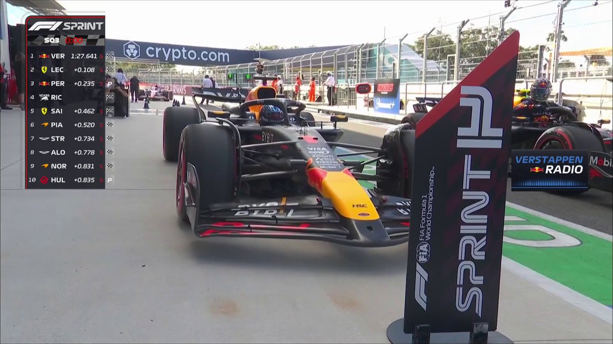 "I mean, I'll take it" 😅 That reaction from Max to taking Sprint pole in Miami 📻