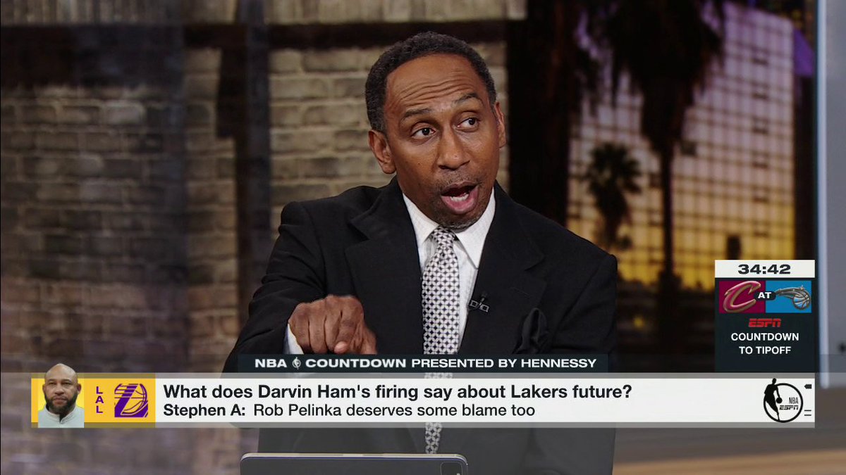 "There's too much passing of the buck." 👀 Stephen A Smith calls out the Lakers front office after the firing of Darvin Ham ⬇️