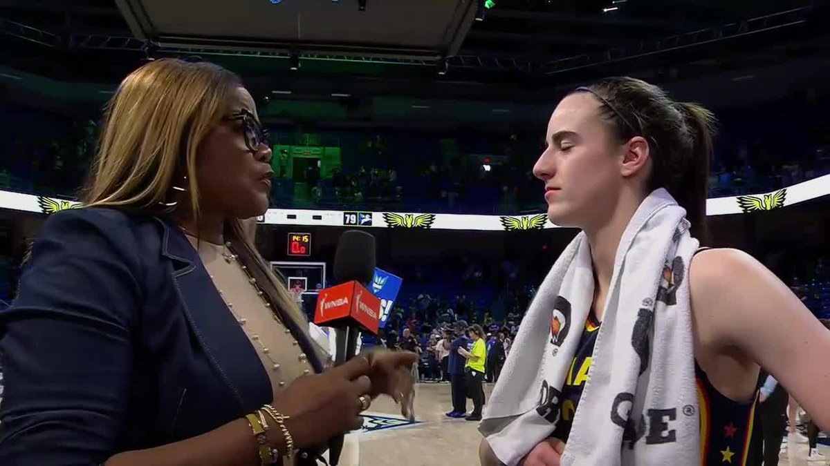 Sheryl Swoopes interviewing Caitlin Clark after her first WNBA preseason game 👏