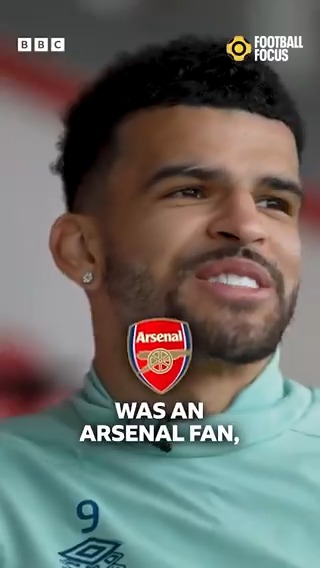 Dominic Solanke admits first shirt he got was Arsenal one: "My dad was an Arsenal fan, so I used to follow them." [BBCMOTD]