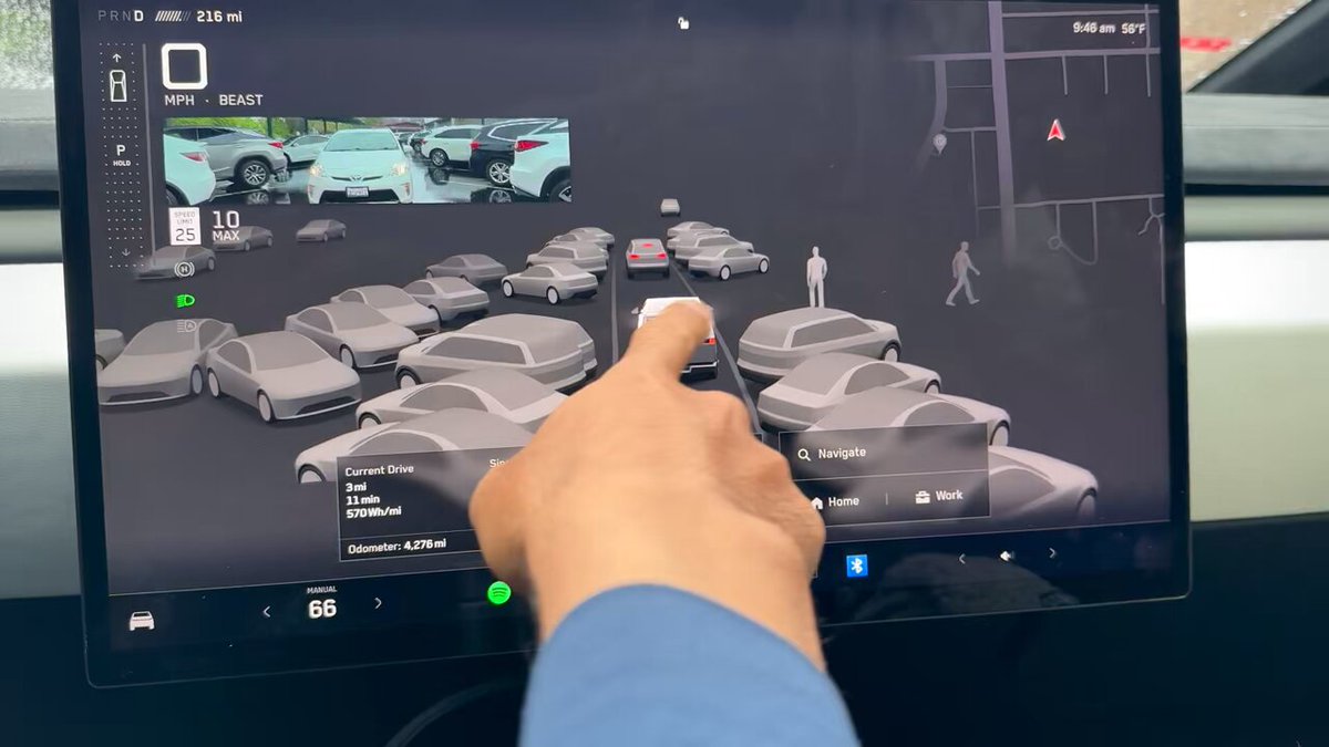 It will be impossible for any human to compete against Tesla AI’s vision, it literally sees everything