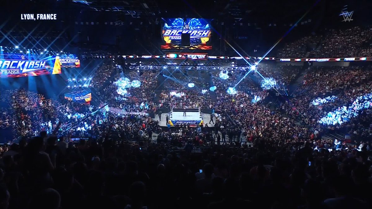 LARGEST GATE OF ANY ARENA SHOW IN WWE HISTORY! Thank you LYON, FRANCE! 🇫🇷 #WWEBacklash
