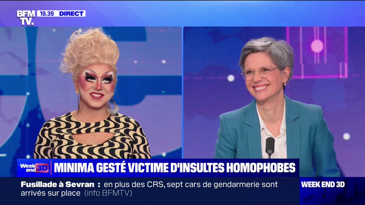 💬 "Merci pour ce que vous faites": le message de Sandrine Rousseau à la drag queen Minima Gesté, future porteuse de la flamme olympique à Paris