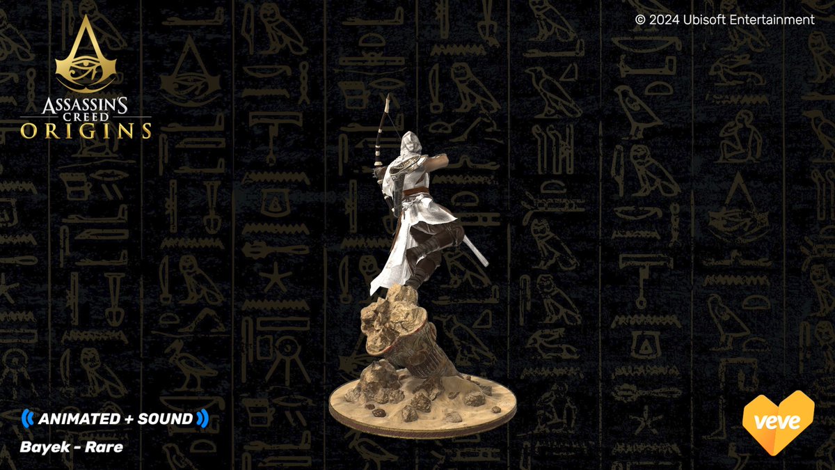 A CLOSER LOOK 👀 At our first Assassin's Creed digital collectible from Ubisoft featuring Bayek!! The principled Medjay of Siwa, his quest for justice birthed the Hidden Ones, shaping the Assassin's Creed legacy! Bayek drops Sun, 5 May at 8AM PT!