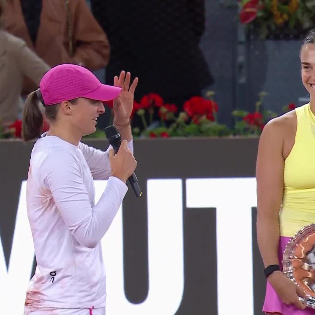 A victory speech with all of the feels! 🎤🤗 Congratulations are in order for you, Iga Świątek 💫 #MMOPEN