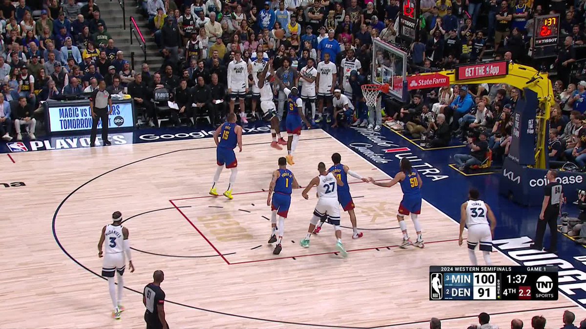 Future face of the league/walking bucket Anthony Edwards with the DAGGER in Denver