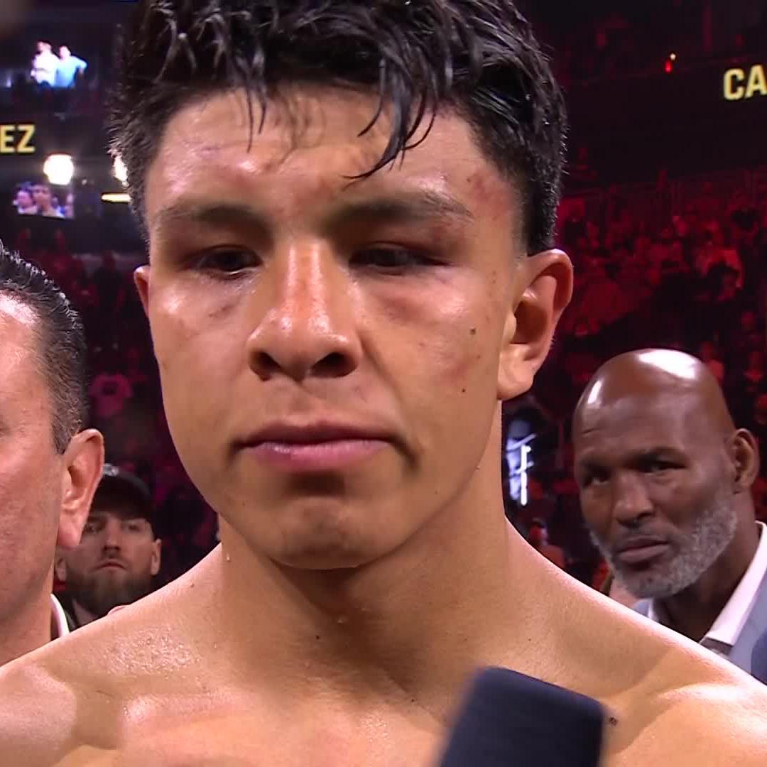 "He's a fighter with a lot of experience and unfortunately he beat me" Jaime Munguia on his first loss. #CaneloMunguia