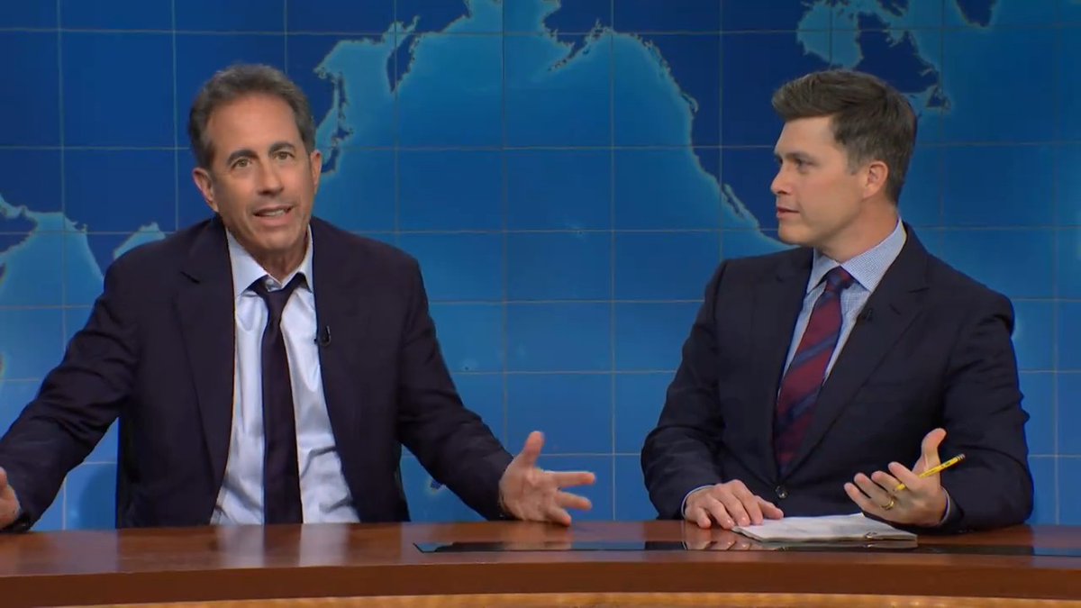 Jerry Seinfeld, A Man Who Did Too Much Press, does more press on Weekend Update
