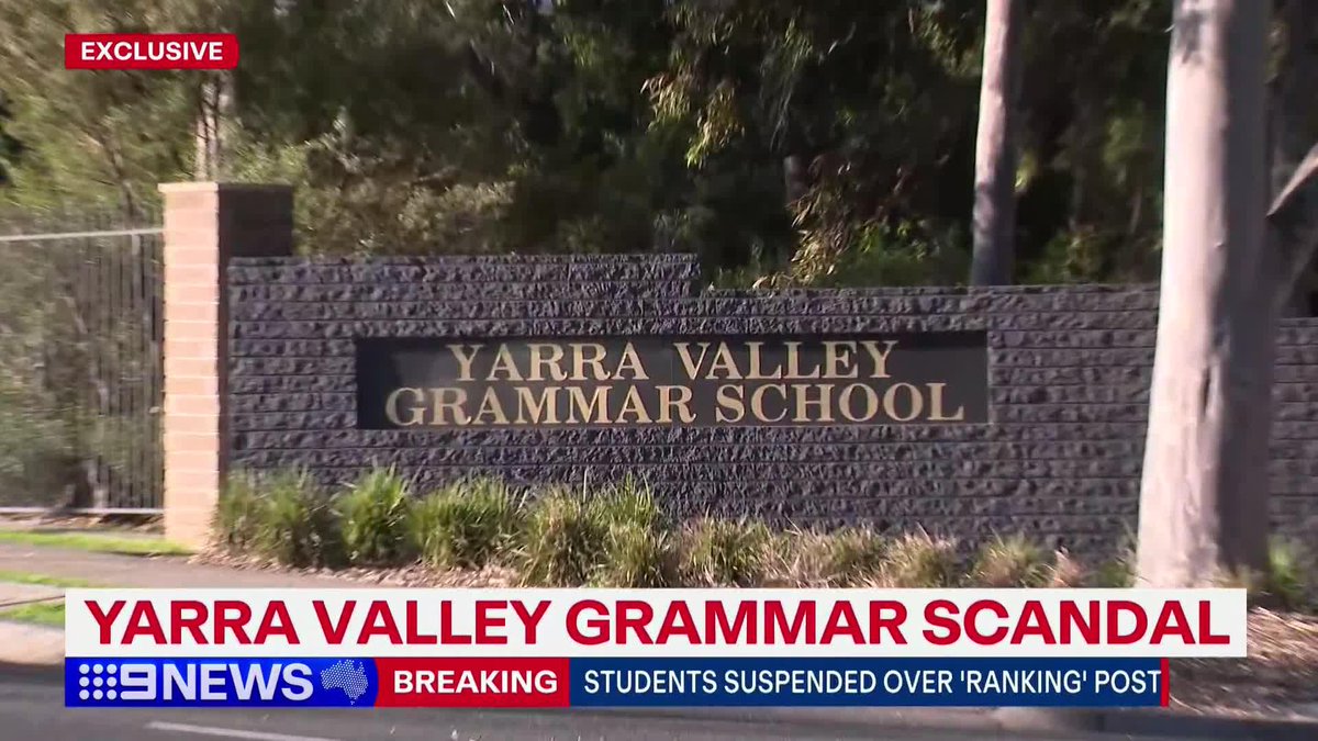 Male students at a high-profile private school in Melbourne's east have been suspended and police called in over a sexism scandal. Christine Ahern #9News