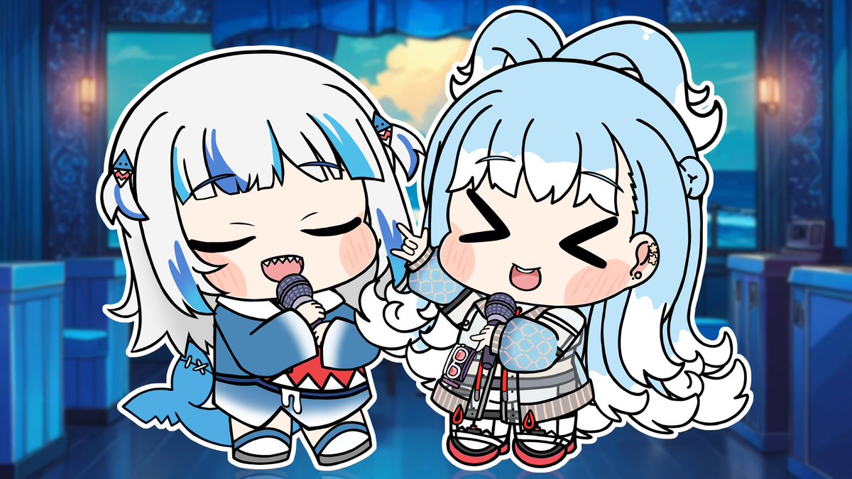Yippie 😆🤟 Gura &amp; Kobo are going to sing karaoke together in Taipei next week🥹!! #AeruSeni #gawrt