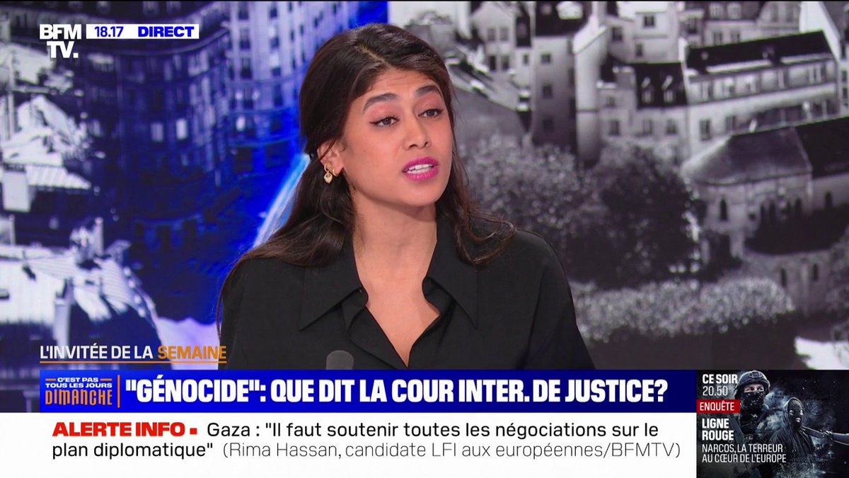 Rima Hassan (Rima Hassan): "Je veux dire et redire qu'il y a un génocide qui est en cours à Gaza, et je mesure mes mots"