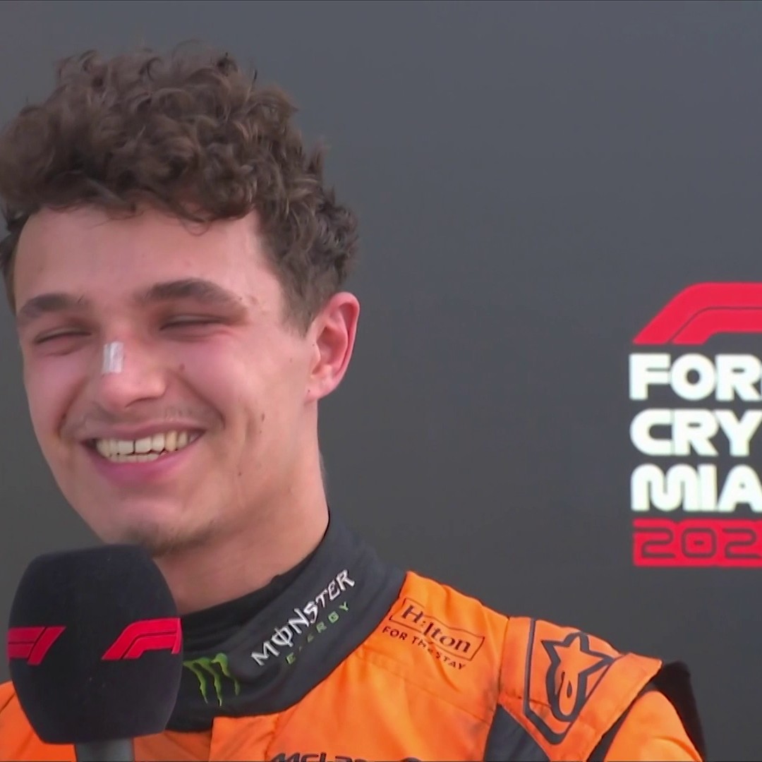 "Finally on top, I'm over the moon" 🌙🥹 Lando Norris on his first ever race win 🏆