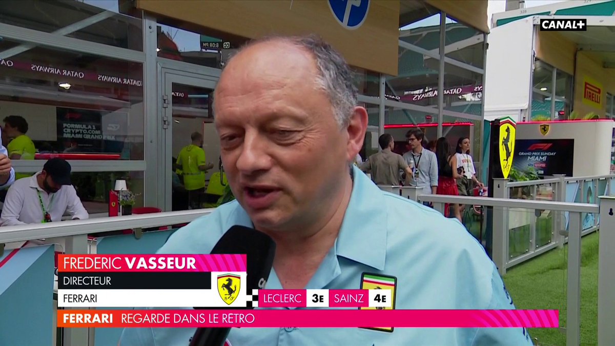 🎙️ Fred Vasseur : "Le Safety Car est tellement habitué que Verstappen soit leader de la course qu'il est sorti devant Verstappen." 😅 #MiamiGP #F1