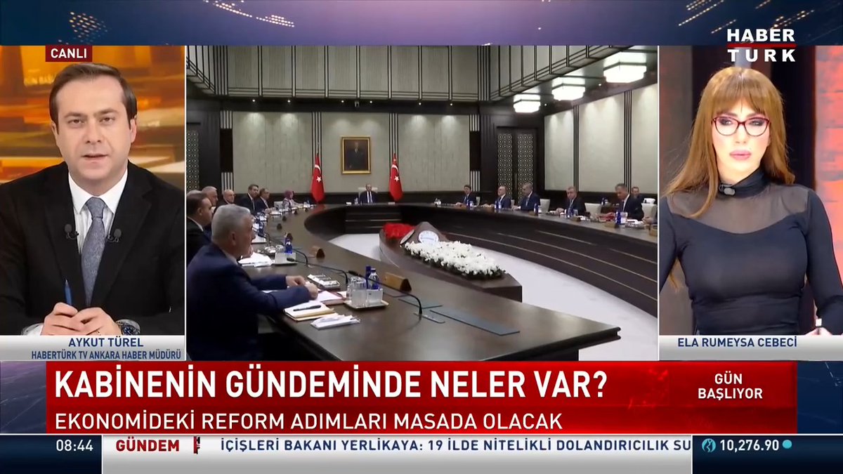 Bugün kabine toplanıyor. Gündeminde neler var? Habertürk Ankara Haber Müdürü aykut türel #GünBaşlıyor'da anlattı.