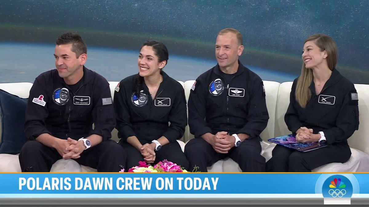 EXCLUSIVE: The members of the Polaris Dawn crew are live in studio ahead of their private five-day private mission on SpaceX’s Dragon and first ever all-civilian spacewalk this summer.