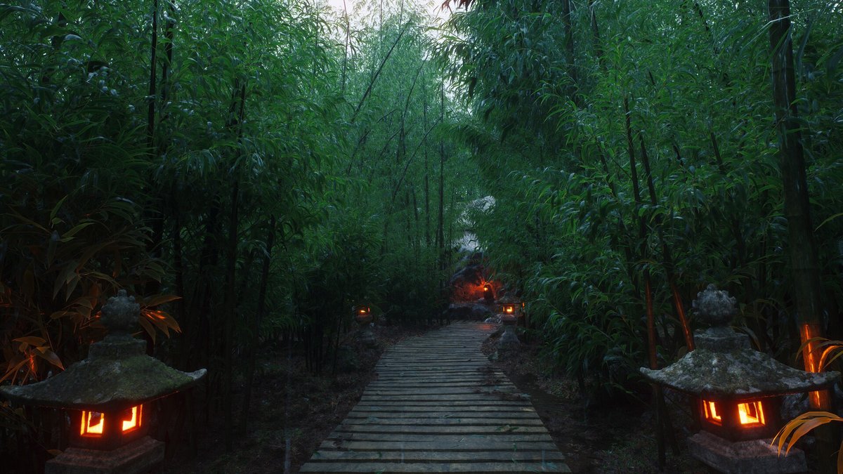 Take a stroll through this moody Bamboo Grove, created by Leo Torres 🎋 The project was done in UE 5.3.2 using Lumen for reflections and GI, Nanite for meshes and no path tracing was used.