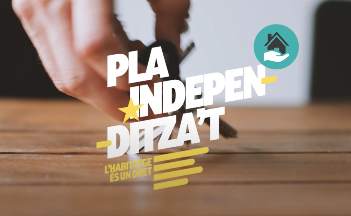 [PLA INDEPENDITZA'T] Si tens entre 21 i 35 anys, la Generalitat et garantirà que et puguis independitzar. 🏡 Podràs viure tu sol o amb persones de la teva confiança 🏡 Pagant 400€ per pis 👉 L'habitatge és un dret. Garantim-lo.