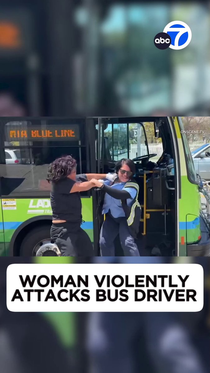 BUS DRIVER ATTACK: Eyewitness video shows a woman violently attacking a Los Angeles city bus driver after she apparently tried to board without paying a fare.