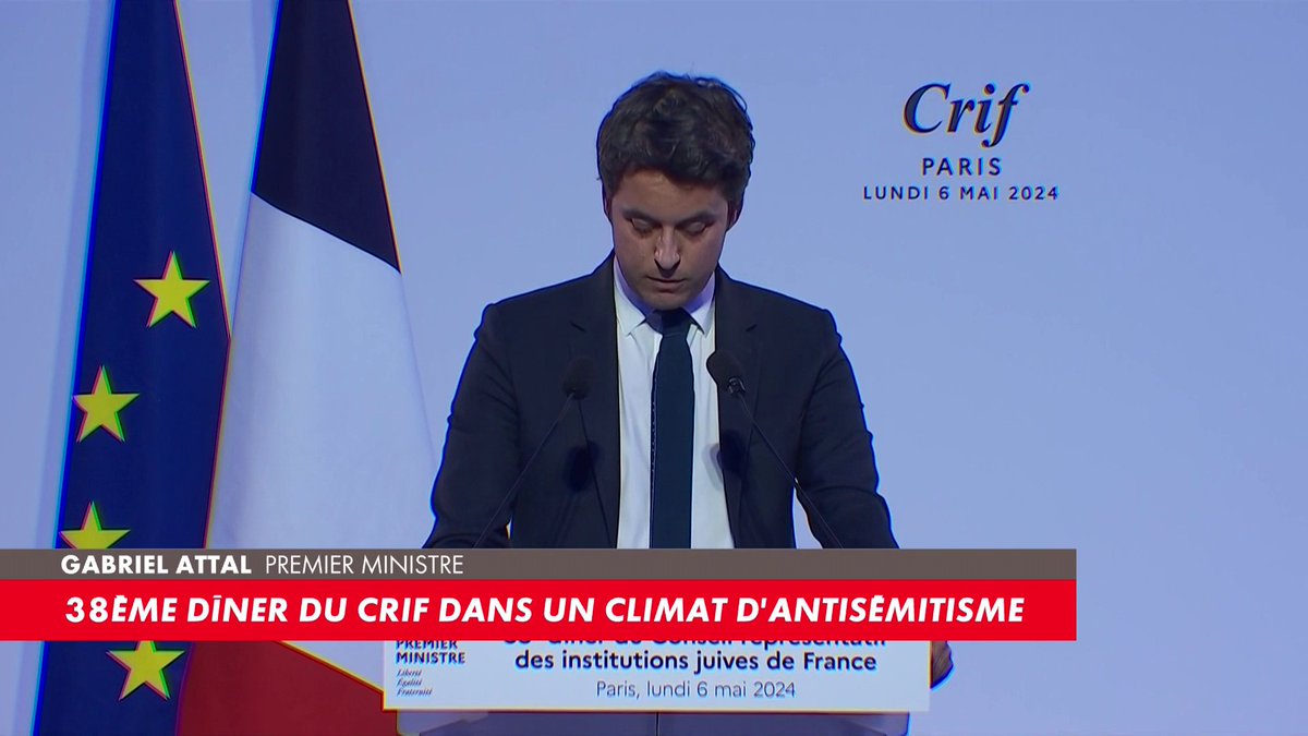 Gabriel Attal : «Nous faisons face à une vague d'antisémitisme, d'une ampleur rare»