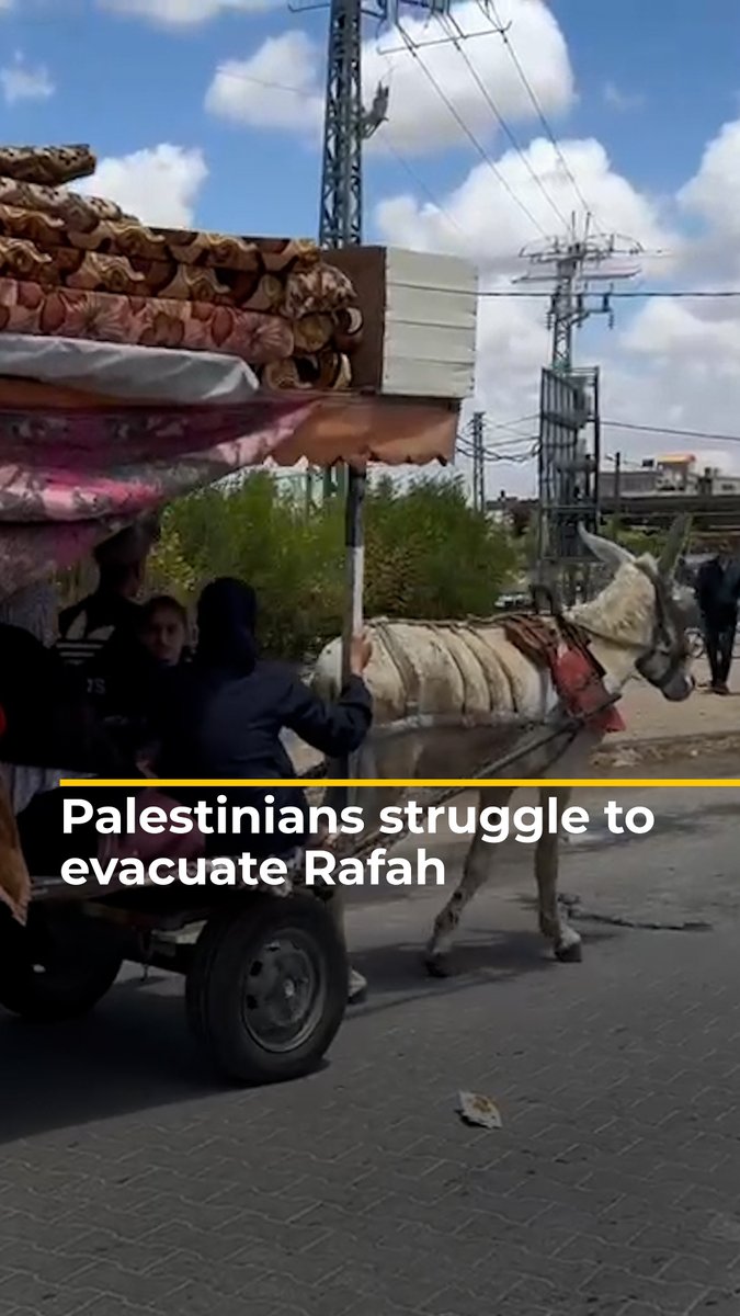 Video shows Palestinians being forcibly displaced from Rafah as Israel prepares its ground invasion ⤵️