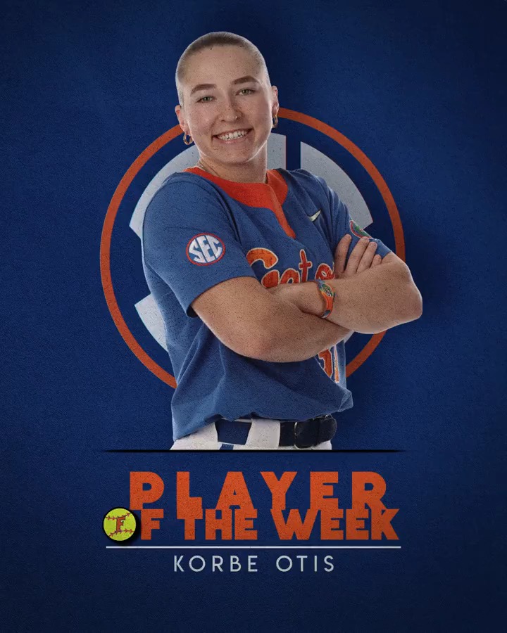 🥎 WK13 | SEC Softball Weekly Awards PLAYER: Korbe Otis Gators Softball x #SECSB