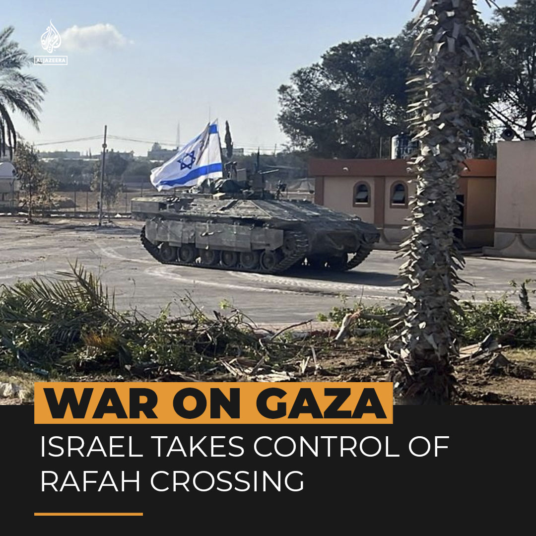The Israeli military has taken control of Gaza’s Rafah border crossing with Egypt. Israel has threatened a full ground invasion despite international outcry and calls for a ceasefire ⤵️