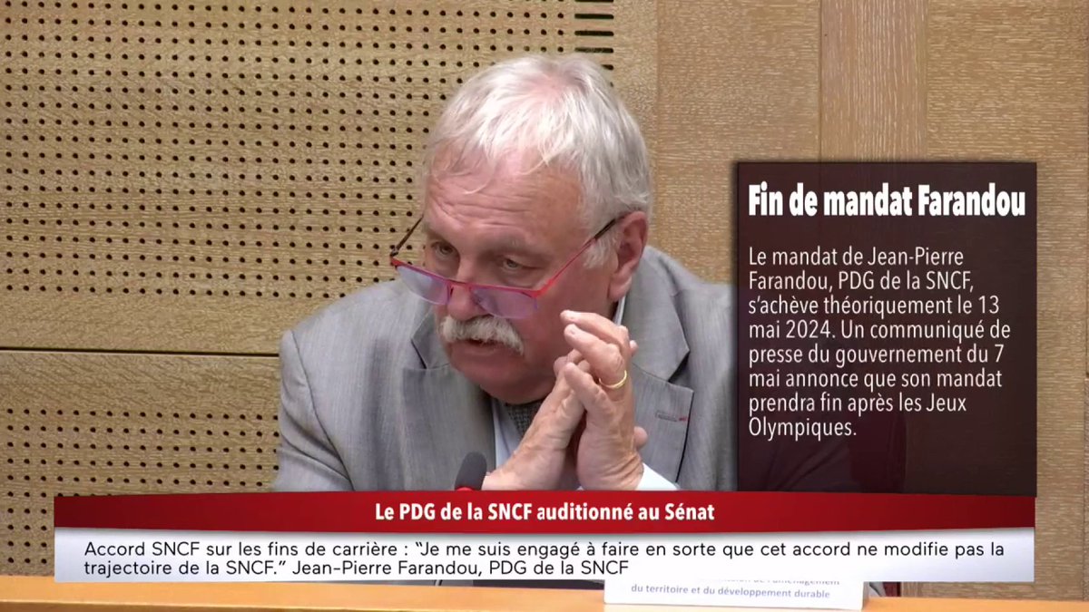 Non-renouvellement de Jean-Pierre Farandou à la tête de la SNCF : “Je déplore totalement l’ingratitude du gouvernement et je tiens à saluer le bilan qui est le vôtre” déclare J-F Longeot qui compte adresser un courrier à Matignon et évoque une "méthode épouvantable".