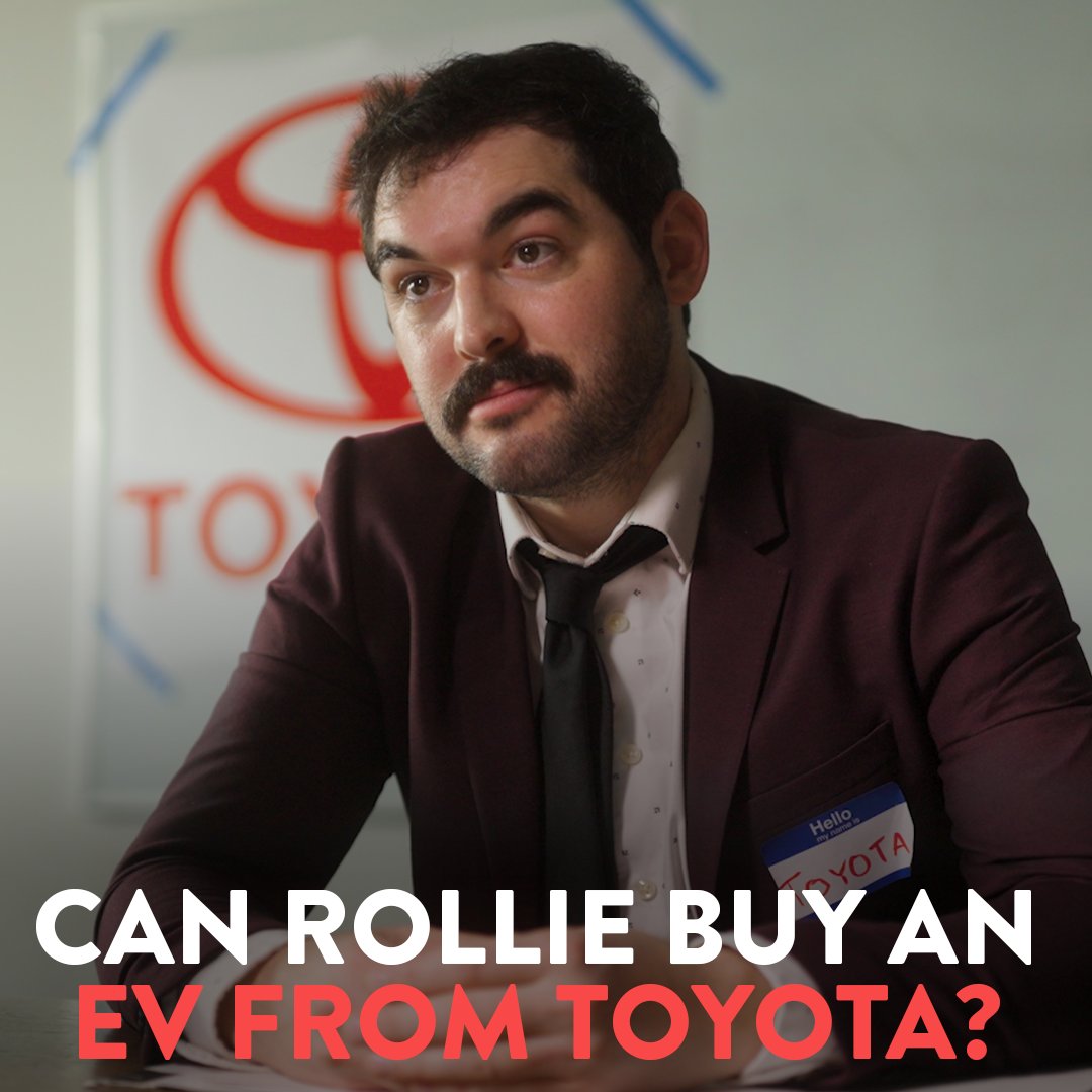 Rollie wants to buy an EV from his local Toyota USA dealership. Simple, right? Not so fast. Watch this video then go to to learn more. #toyota #letsgoplaces #ev