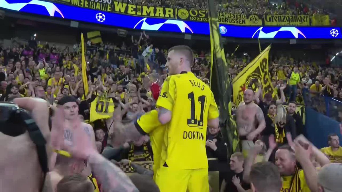 Marco Reus agarró el MEGÁFONO y se puso a CANTAR CON LA HINCHADA luego de meterse en la FINAL de la Champions. Momentazo. 📢🇩🇪