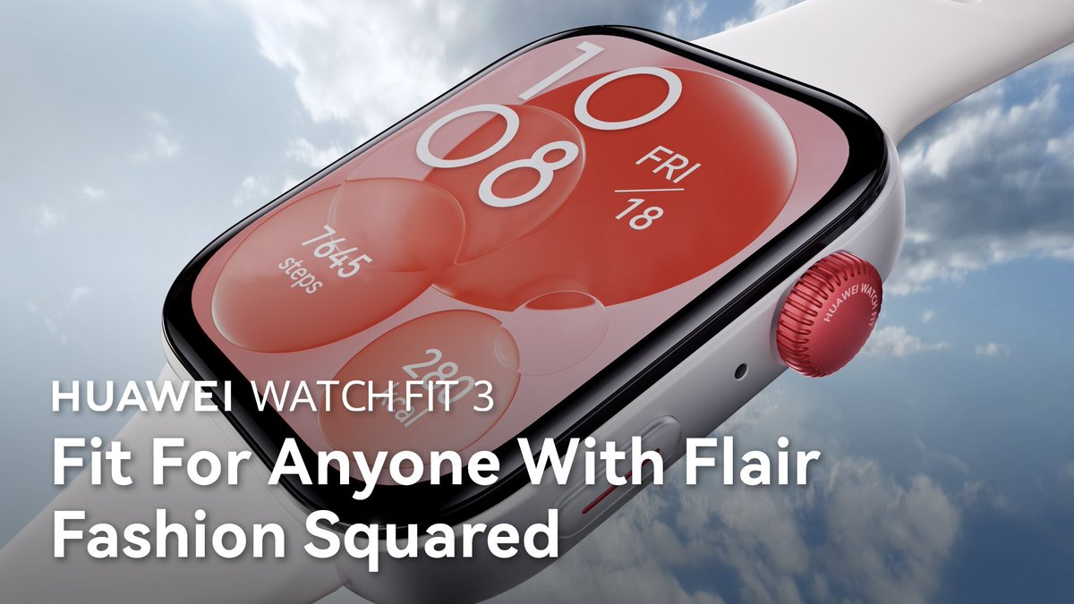 Discover the all-new #HUAWEIWatchFIT3. It's not just revolutionising style and functionality, it's also elevating your "fitstyle" with its intuitive controls and sleek square-shaped aesthetic. Get ahead of the curve today. #FashionSquared