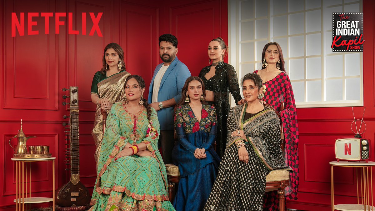 The beauties of Heeramandi are here to laugh along with the beast of comedy, are you ready for this royal comedy affair? 💫 Don't forget to watch #TheGreatIndianKapilShow this Saturday 8pm only on Netflix ✨ #TheGreatIndianKapilShowOnNetflix