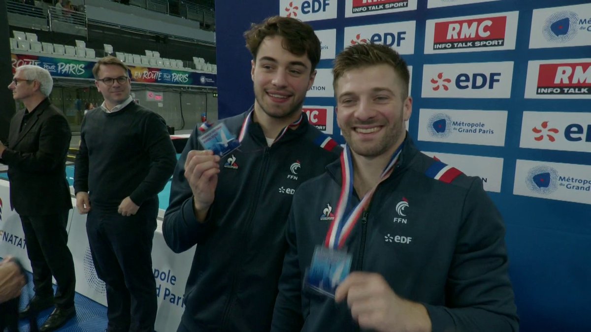 #TestEventsJO | 💧 La paire française 🇫🇷, Alexis Jandard et Jules Bouyer, termine deuxième de l'épreuve de plongeon synchronisé à 3m 🥈 juste derrière la Grande Bretagne. 📺 Suivez le podium en direct :